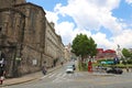 PORTO, PORTUGAL - JUNE 21, 2018: Porto old town with medieval curch, Palacio da Bolsa palace, Infante Dom Henrique statue and Royalty Free Stock Photo