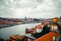 Porto downtown top view with red roofs and the river Royalty Free Stock Photo