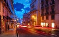 Porto, Portugal. Nighttime city old town street Royalty Free Stock Photo