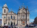 The beautiful facade of chuches called Carmelitas and Carmo Churchs in Porto, Portugal.