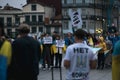 Ukrainians gathered in the Fountain of Lions square to protest Russian aggression.