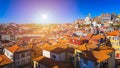 Porto, Portugal old town on the Douro River. Oporto panorama. Royalty Free Stock Photo