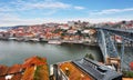 Porto, Portugal old town on the Douro River. Oporto panorama Royalty Free Stock Photo