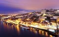 Porto, Portugal old town on the Douro River. Oporto panorama Royalty Free Stock Photo