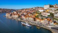 Porto, Portugal old town on the Douro River. Oporto panorama. Royalty Free Stock Photo