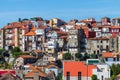 Porto, Portugal old town ribeira aerial promenade view with colorful houses Royalty Free Stock Photo