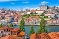 Porto, Portugal old town skyline from across the Douro River.Po Royalty Free Stock Photo