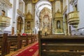 Porto, Portugal Parish Church of St. Nicholas. Interior of 18th century Igreja de Sao Nicolau with altarpiece and art details