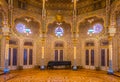 PORTO, PORTUGAL, SEPTEMBER 6, 2016: The arab room of Palacio da Bolsa building in Porto, Portugal