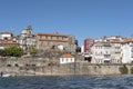 Northern bank of Douro River, eclectic urban display of various architectural styles, Porto, Portugal