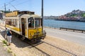 06.22.2023. Porto, Portugal: traditional tram red color in Porto