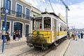 06.22.2023. Porto, Portugal: traditional tram red color in Porto