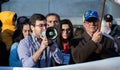 Porto / Portugal - 02/02/2019: Venezuelans in Portugal protest against Nicolas Maduro