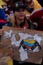 Porto / Portugal - 02/02/2019: Venezuelans in Portugal protest against Nicolas Maduro