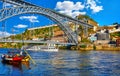 Porto, Portugal. View at Ponte de Dom Royalty Free Stock Photo