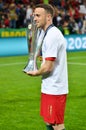 PORTO, PORTUGLAL - June 09, 2019: Diogo Jota of the national team of Portugal celebrate victory in the UEFA Nations League Finals Royalty Free Stock Photo