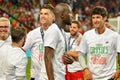 PORTO, PORTUGLAL - June 09, 2019: Football players of the national team of Portugal celebrate victory in the UEFA Nations League Royalty Free Stock Photo
