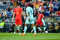 PORTO, PORTUGLAL - June 09, 2019: Jose Fonte and Ryan Babel during the UEFA Nations League Finals match between national team