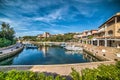 Porto Rotondo harbor on a cloudy day Royalty Free Stock Photo