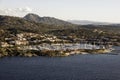 Porto Rotondo Sardinia aerial panoramic view harbour bay