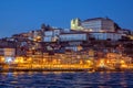 Porto`s Ribeira at twilight, Portugal.