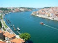 Porto's river Douro with boats in Portugal