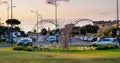 Porto San Paolo, Sardinia, Italy - Welcome sign of yacht marina and port of Porto San Paolo resort town at Costa Smeralda Emerald