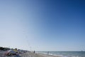 Porto Sant Elpidio, Italy - July 12, 2022: Kite seller in beach Porto Sant Elpidio, Italy