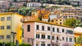 Porto Santo Stefano, Tuscany, Italy, beautiful buildings, city generic architecture on mountain Royalty Free Stock Photo