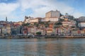 Porto Skyline and Douro River with Clerigos Tower, Se do Porto Cathedral and Episcopal Palace - Porto, Portugal