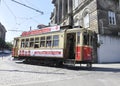 Porto, 21st July: Old Tram Waggon view in Downtown of Porto Portugal