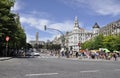 Porto, 21st July: Praca da Liberdade pedestrian square view in Downtown of Porto Portugal