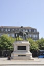 Porto, 21st July: Statue Equestre de Dom Pedro IV from Praca da Liberdade in Downtown of Porto Portugal