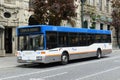 Porto STCP public bus on the street, Portugal