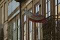 Porto street Rua de Pinto Bessa with portughese flag on balcon Royalty Free Stock Photo