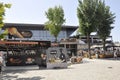 Porto, 22th July: Modern Cafeteria Building Architecture from Vila Nova de Gaia District from Porto Portugal