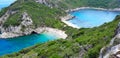 Porto Timoni, beach in Corfu Royalty Free Stock Photo