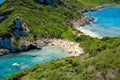 Porto Timoni, the best beach in Corfu island, Greece.