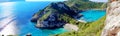 Porto timoni blue lagoon coast landscape ionian sea on Corfu isl Royalty Free Stock Photo