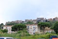 Porto-Vecchio, Corsica, France: view over harbor and coastal cityscape with yachts and boats