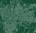 Porto Velho city Brazil municipality vector map. Green street map, municipality area. Urban skyline panorama for tourism