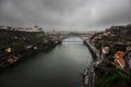 Porto. View of the city. Fog. Royalty Free Stock Photo