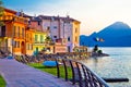 Porto village on Garda lake waterfront view