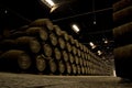 Porto wine Barrel in warehouse