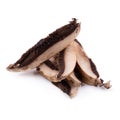 Portobello mushrooms and slice isolated on a white background Royalty Free Stock Photo