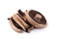 Portobello mushrooms and slice isolated on a white background Royalty Free Stock Photo