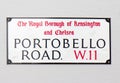Portobello road sign, London