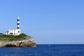 Portocolom lighthouse Royalty Free Stock Photo