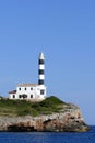 Portocolom lighthouse Royalty Free Stock Photo