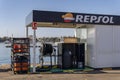 Portocolom marina with a Repsol boat refueling station